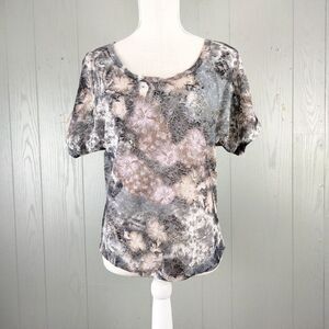Charlotte Russe Y2K Mesh‎ Lace Top Womens XS Whimsigoth Dark Romantic Sheer